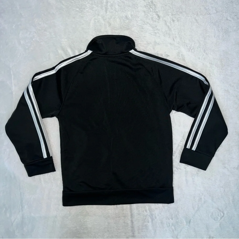 Adidas Kidd Black Jacket with White Sleeve Stripes - Picture 5 of 5